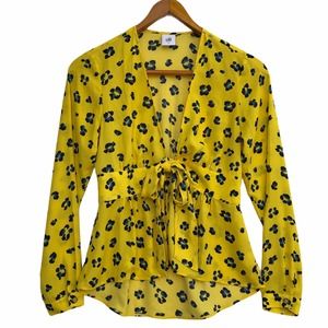 CAbi |  Yellow Animal Print Top